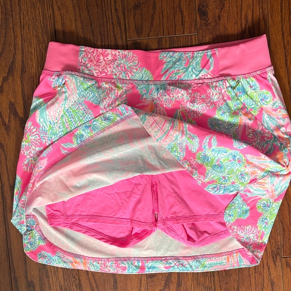 Lilly Pulitzer Pink and Green Floral Mini Skirt - Picture 3 of 4